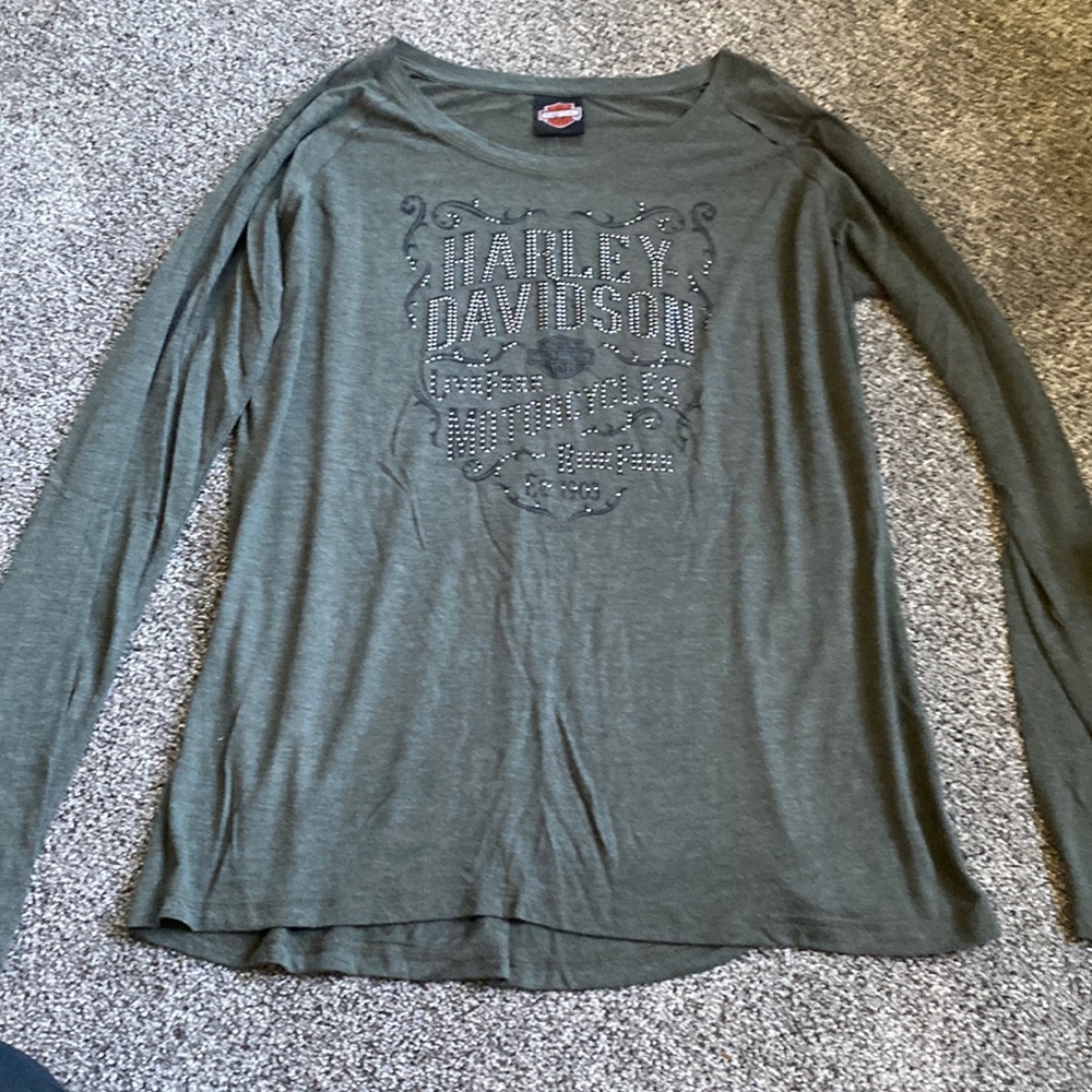 Green Harley Top NWOT